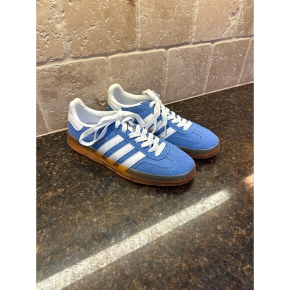 Adidas Gazelle Indoor Blue Fusion Gum Men’s 7 NWOT - Picture 2 of 11